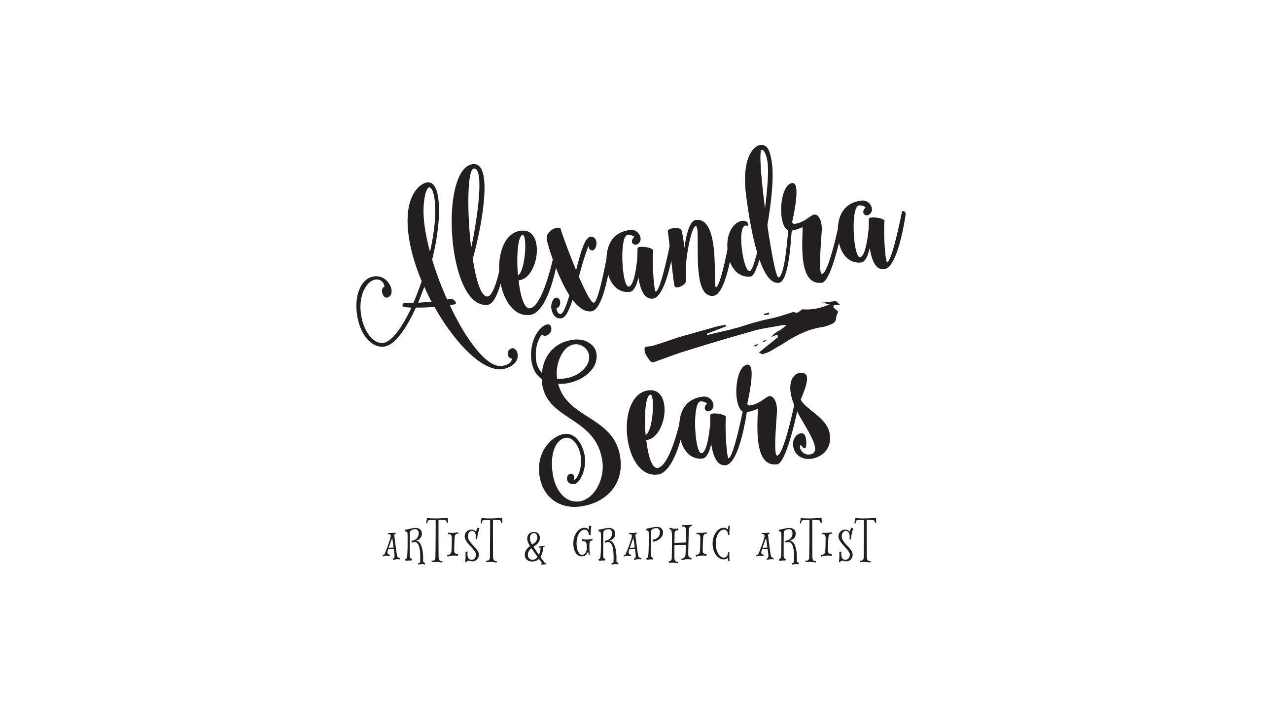 Dark background w/ hand-written font and watercolour elements