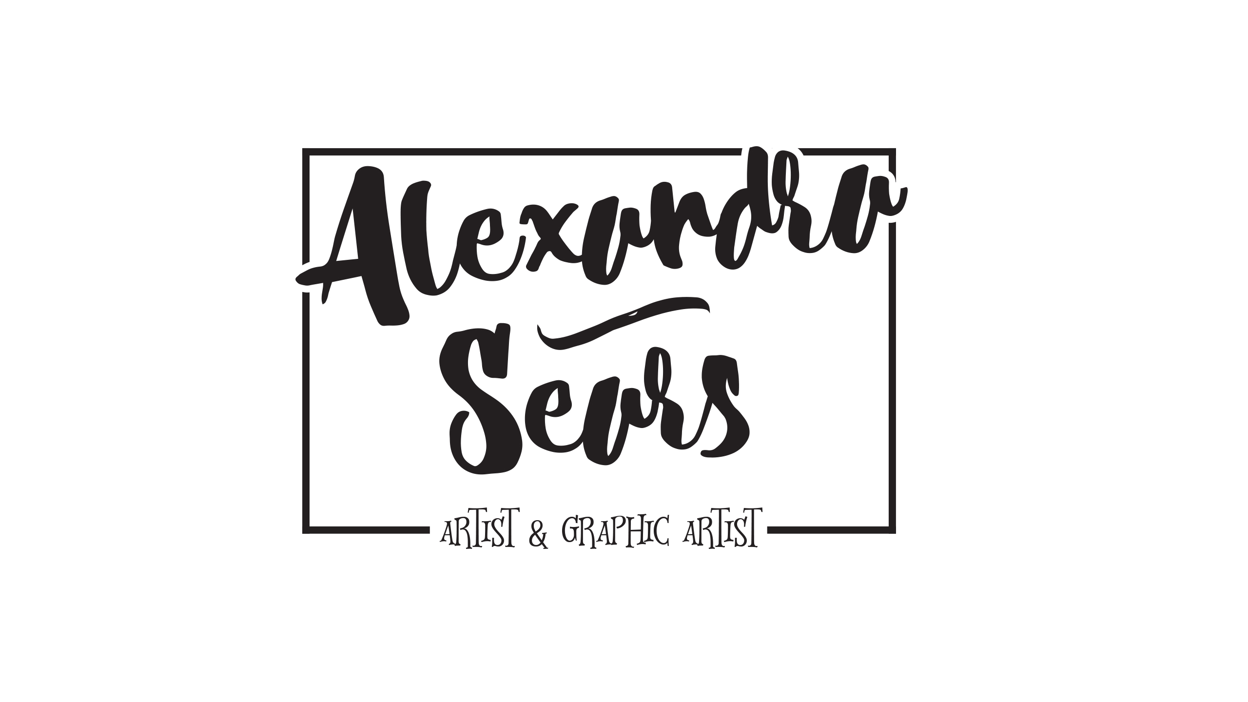 Hand-painted font w/ watercolour elements